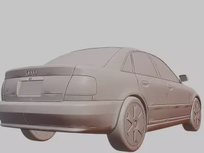 2000 Audi S4 B5 Detailed 3D Printable Car Model 3D print model