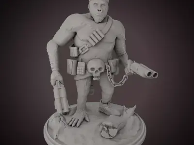 Battle monkey 3D print model