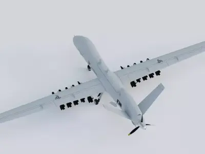 DPRK Saetbyol-9 - Bright Star-9 - the MULTI PURPOSE COMBAT DRONE Low-poly 3D model