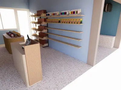 Booth Store 3 3D model