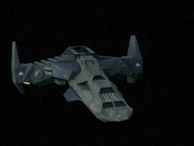 Explorer Spaceship Low-poly 3D model