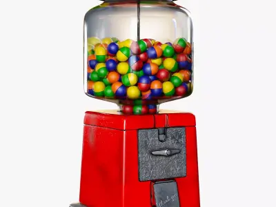 Vintage Ballvending machine 3D model