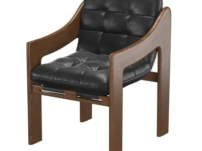  Halston Dining Armchair 3D model