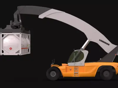 LRS 645 and ISO Tank Container 3D model