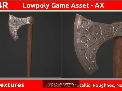 Lowpoly Model Pack house with garbage can