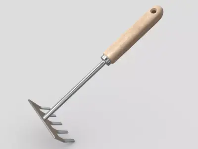 CC0 - Hand Rake Free low-poly 3D model