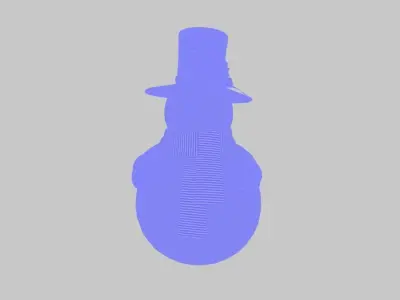 Snowman 4k textures Free low-poly 3D model