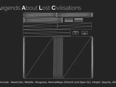 THE LEGENDS ABOUT LOST CIVILISATIONS Low-poly 3D model