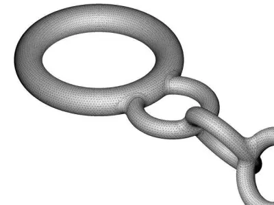 Classic Key Chain Link 3D print model