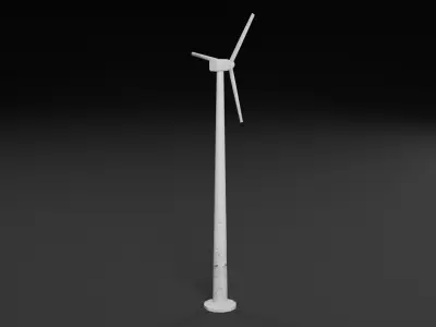 Low Poly Wind Turbine  Low-poly 3D model