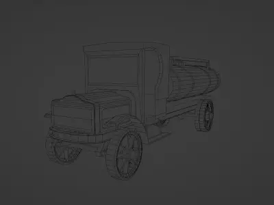 White 1919 Cistern Low-poly 3D model