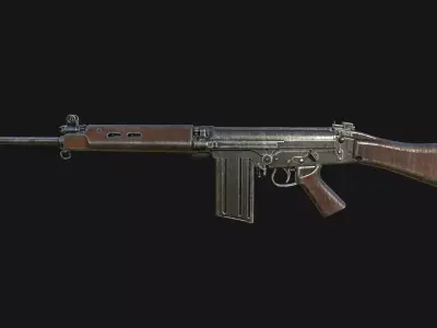 FN FAL - Game Ready HQ Weapon Model Low-poly 3D model