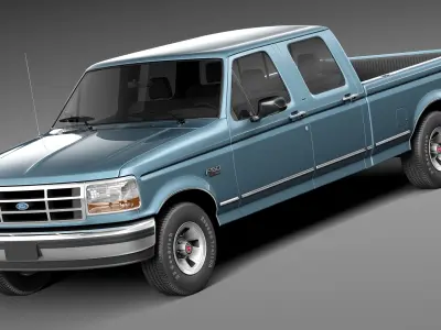 Ford F-150 1992-1996 Crew cab 3D model