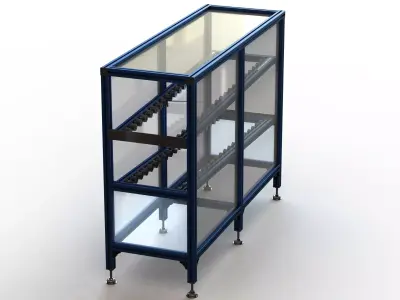 Aluminum Roller Track for Gravity Flow 3D model
