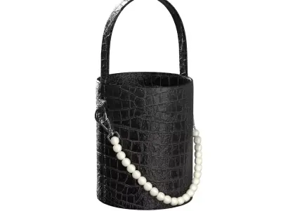 Pearl Handle Bucket Bag 3D model