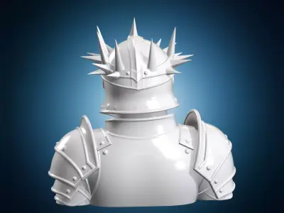 Mech Lord Iron Helmet 3D Print Model 3D print model