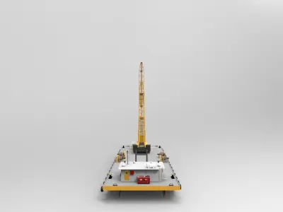 barge crane 3D model