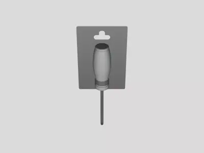 Screwdriver Package - Geometry Only No Textures No Materials 3D model