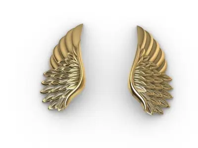 040 - Wing Pendant Paired 3D print model