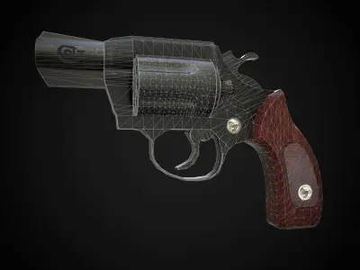 Colt revolver Low-poly 3D model purchase