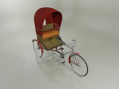 Bangladeshi Rickshaw Free 3D model