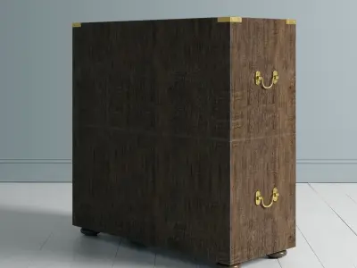 Military Style Safari Chest 3D model