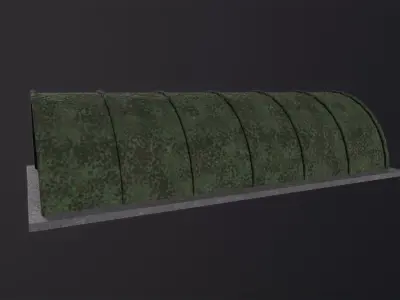 Hangar 3D Model Low-poly 3D model