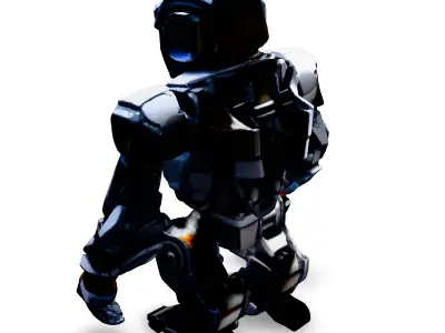 SciFi Heavy Combat Robot Mech Low-poly 3D model