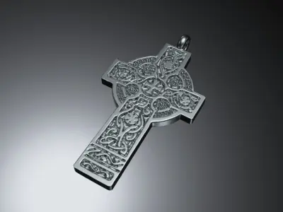 Antique celtic cross 3D print model