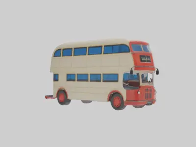 Double Decker Bus Mod 1 Low-poly 3D model by your3dworld