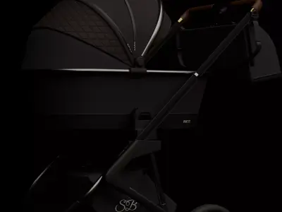 Realistic Baby Stroller Sweet BABY 3D model