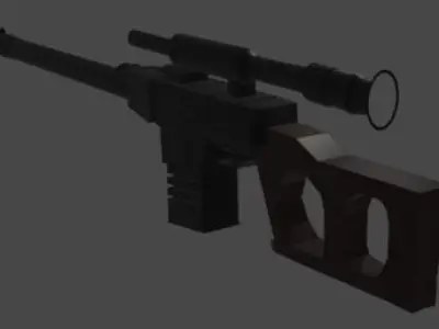 vss sniper Free low-poly 3D model