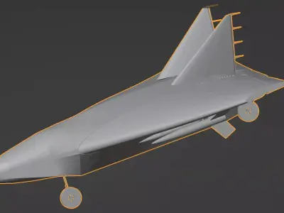 Flying-Wing Concept Jet AIAA DBF JSF Printable STL 3D print model