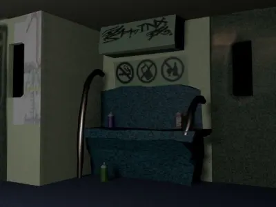 Subway PSX Rigged Character 3D model