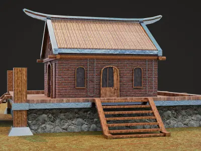 Medieval House Low-poly 3D model buy