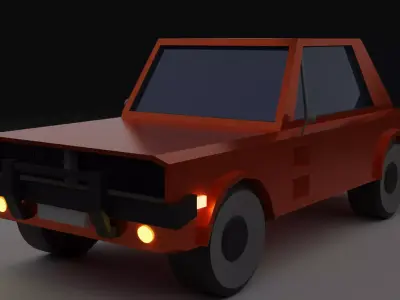 Ultra Low poly car Free low-poly 3D model