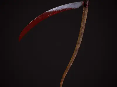 Bloody Scythe Low-poly 3D model