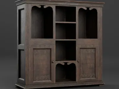 Old furniture 02 Low-poly 3D model