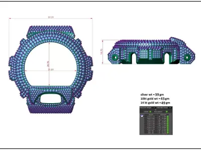  G Shock DW 6900 Watch Diamond Case -  3D print model 3D print model