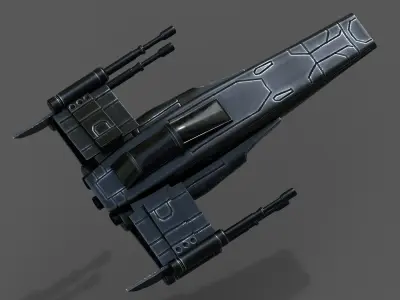 Spaceship starship scifi space futuristic cyborg Generic  Low-poly 3D model purchase
