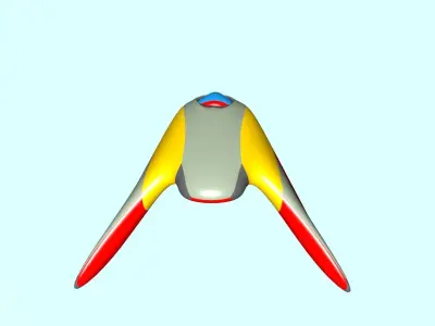 Spaceship pill Low-poly 3D model