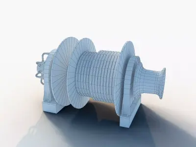 Ship Winch Low-poly 3D model by MonacoFelice