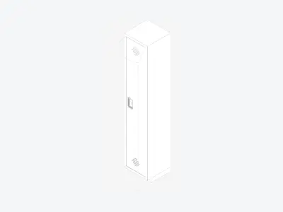 Locker - Plastic - Locka - Classic - Single Tier Low-poly 3D model