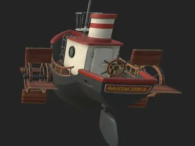 Fantastic Boat Free low-poly 3D model