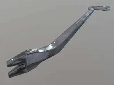 CC0 - Crowbar metal tool Free low-poly 3D model