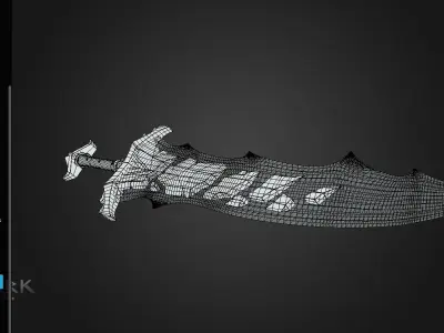 Truthguard the Broken Sword Low-poly 3D model
