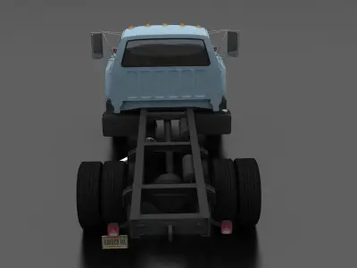 F-Series F-800 Truck Chassis 1980 Low-poly 3D model