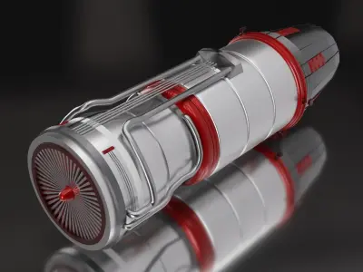 jet engine Low-poly 3D model by UI-Design