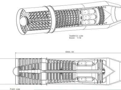 Jet engine  3D print model