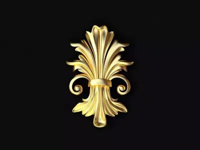 dekor gold leaf 3D model buy